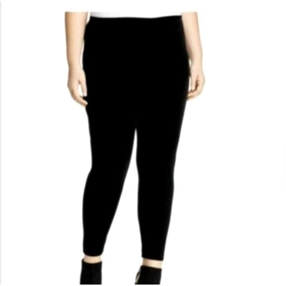 Eileen Fisher Stretch Velvet Knit Black Ankle Leggings, Size 2X HOLIDAY - Picture 7 of 7